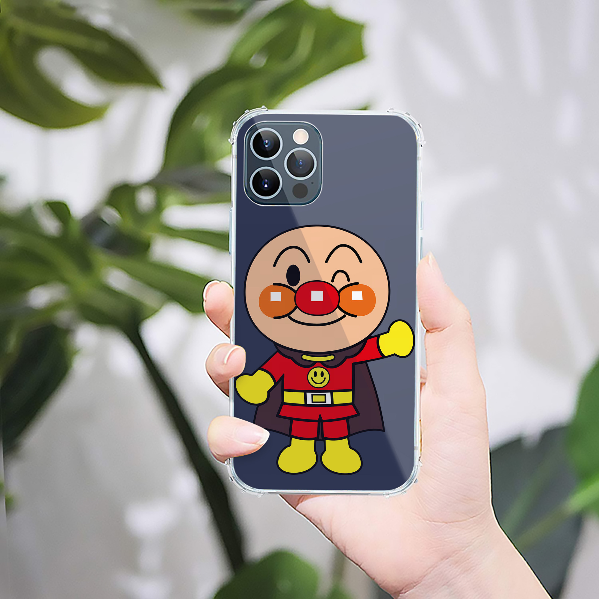 （画像用） アンパンマン Anpanman 【iPhone 12シリーズ対応】透明スマホケース（クリアソフトケース）
